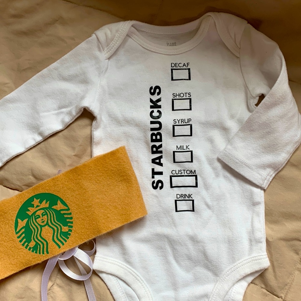 Starbucks Latte Coffee Halloween Baby Costume ☕️
